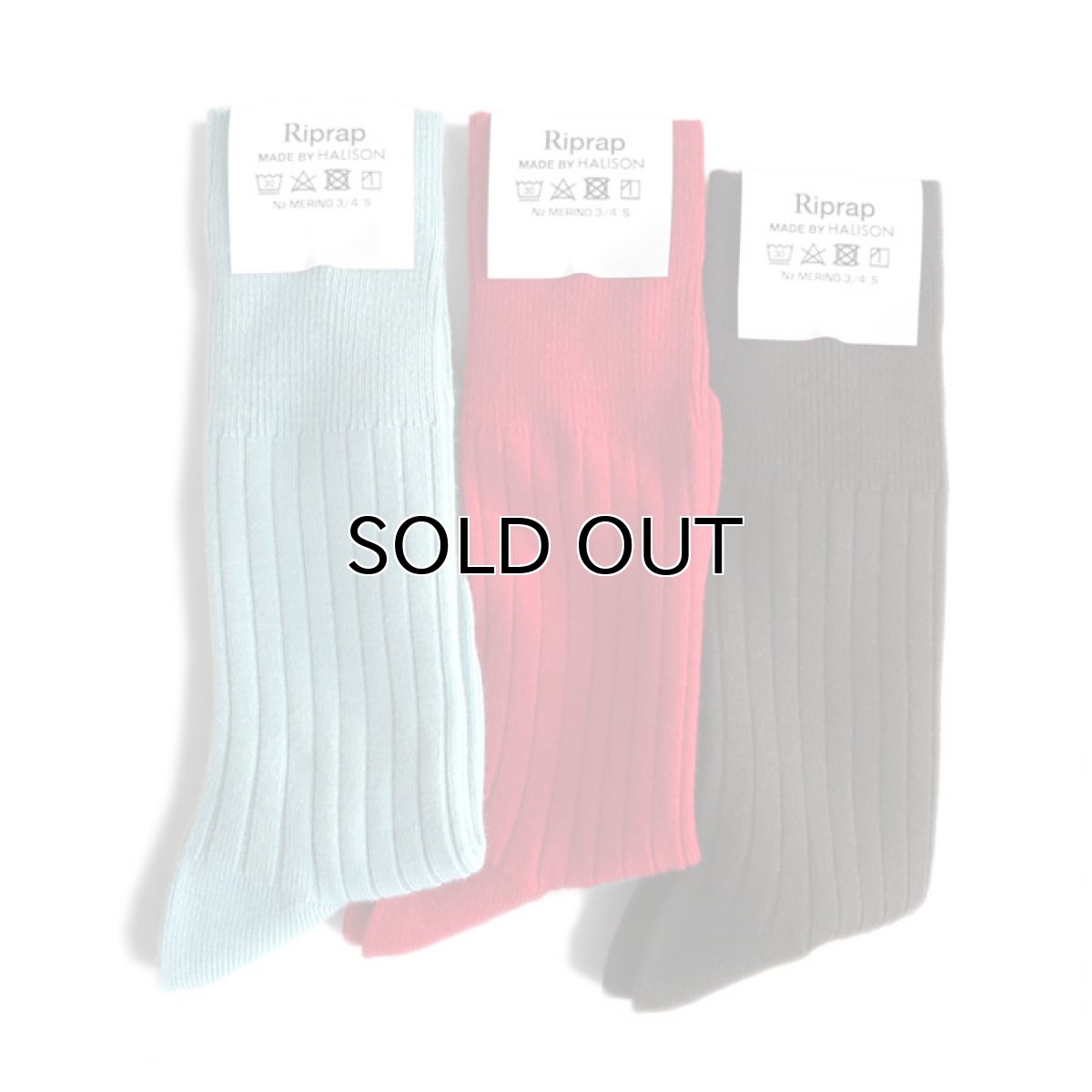 画像1: Riprap "Nz Merino Three Quarter Socks" made by HALISON　size MEN'S FREE (25~27cm) (1)