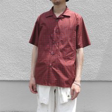 画像8: Riprap "S/S Semi Open Collar Shirt" -Plaid Broad-  color BROWN/RED　size MEDIUM, LARGE, X-LARGE (8)
