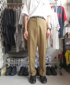 画像8: 1960's LEVI'S "STA-PREST" No-tuck Tapered Trousers  Light Brown　size W32INCH (8)