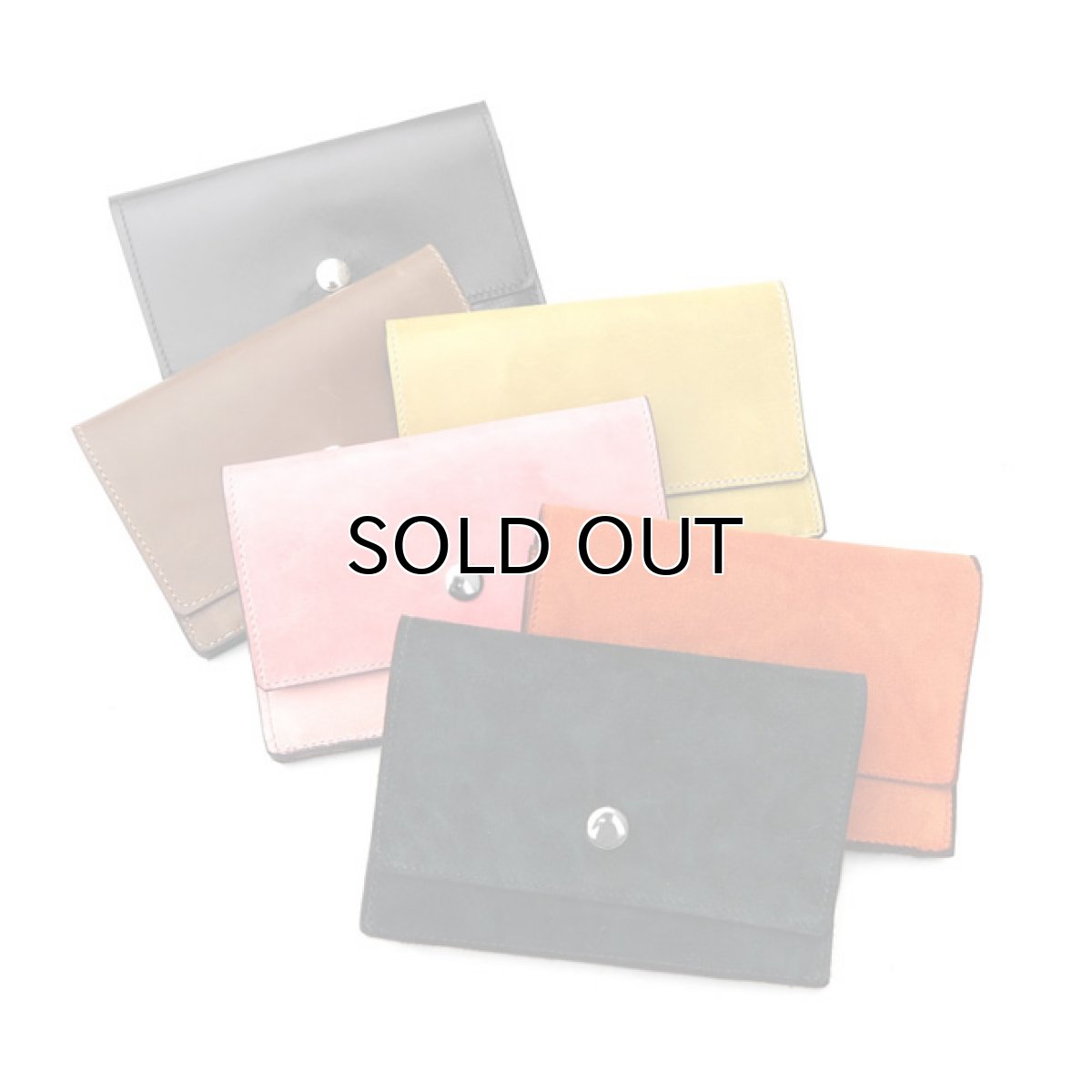 画像9: "JUTTA NEUMANN" Leather Wallet "Waiter's Wallet"  -MEDIUM SIZE- color BLACK / GREY NAVY (9)