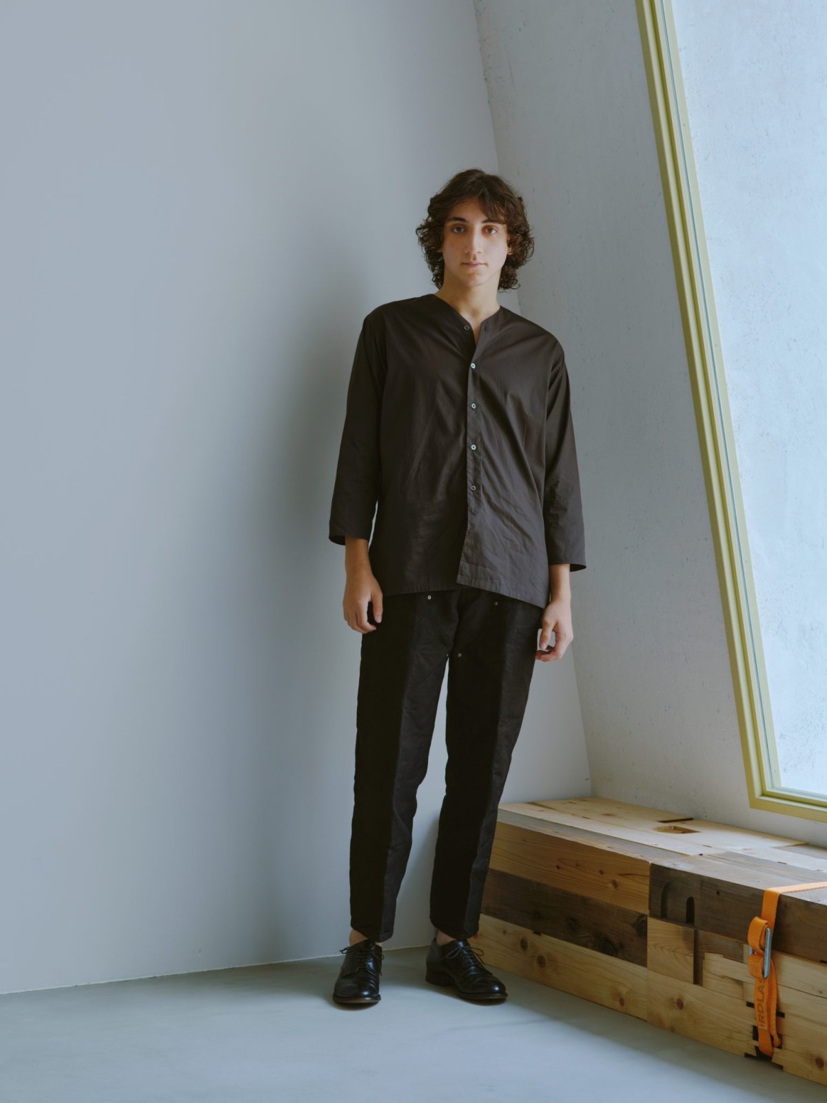 画像2: Riprap "B.P.D SHIRTS" -100/2 GIZA POPLIN-　color SUNBURN (2)