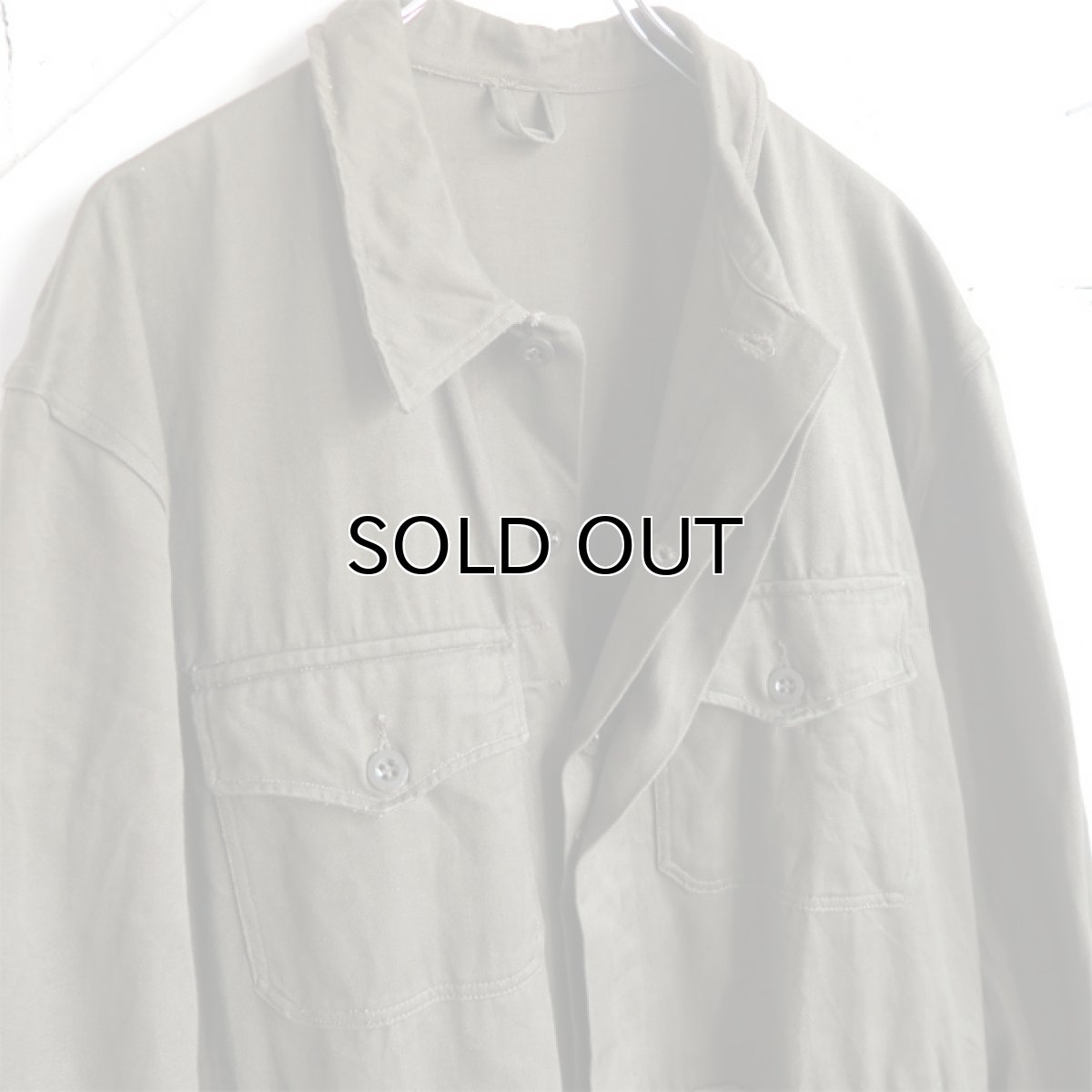 画像4: 1950's "French Military" Cotton Twill All in One -DEAD STOCK-　OLIVE　size L-XL(54) (4)