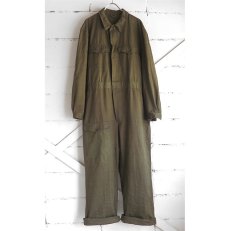 画像2: 1950's "French Military" Cotton Twill All in One -DEAD STOCK-　OLIVE　size L-XL(54) (2)