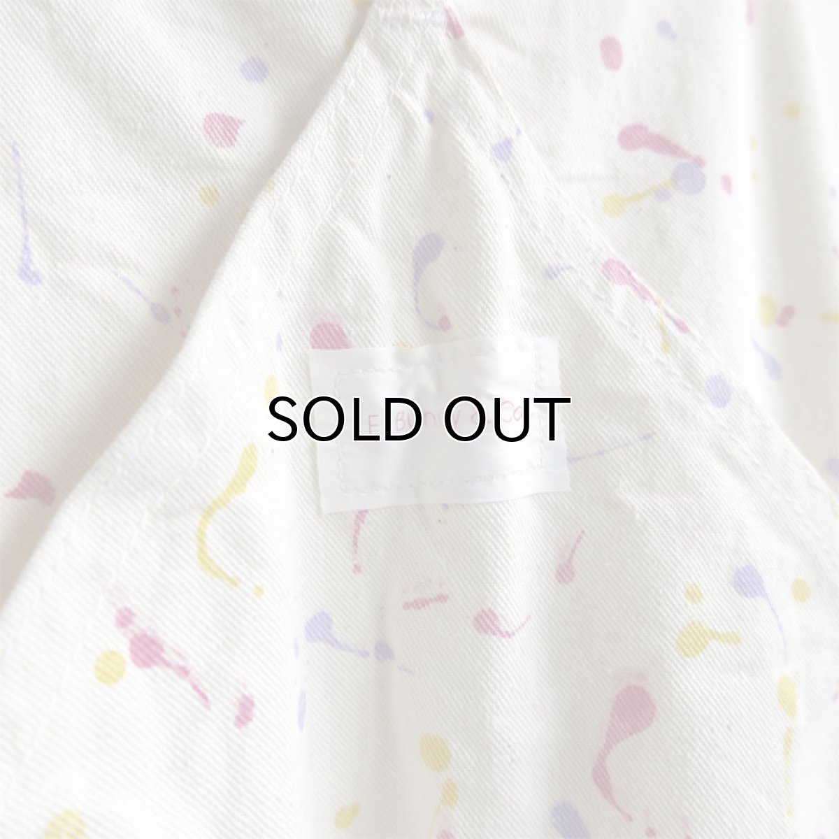 画像6: 1990's "E.Bunny & Co" Printed Cotton Twill Overall　NATULAL/MULTI　size M (6)