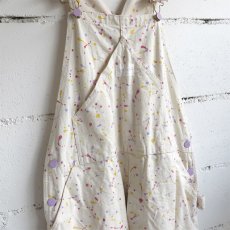 画像1: 1990's "E.Bunny & Co" Printed Cotton Twill Overall　NATULAL/MULTI　size M (1)