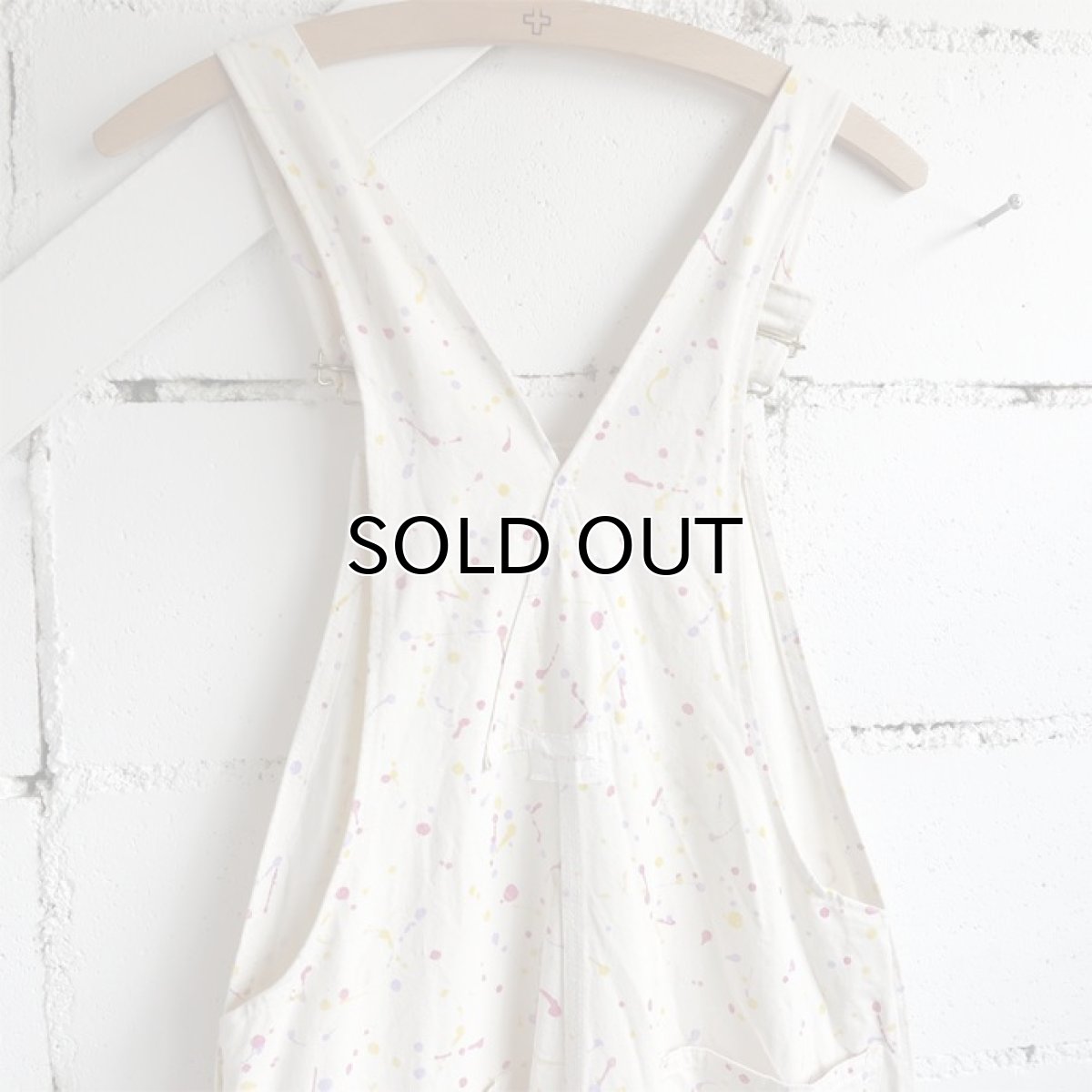 画像4: 1990's "E.Bunny & Co" Printed Cotton Twill Overall　NATULAL/MULTI　size M (4)