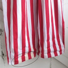 画像7: "GAME BIBS" Fat Stripe Cotton Twill Overall　WHITE/RED　size L (7)