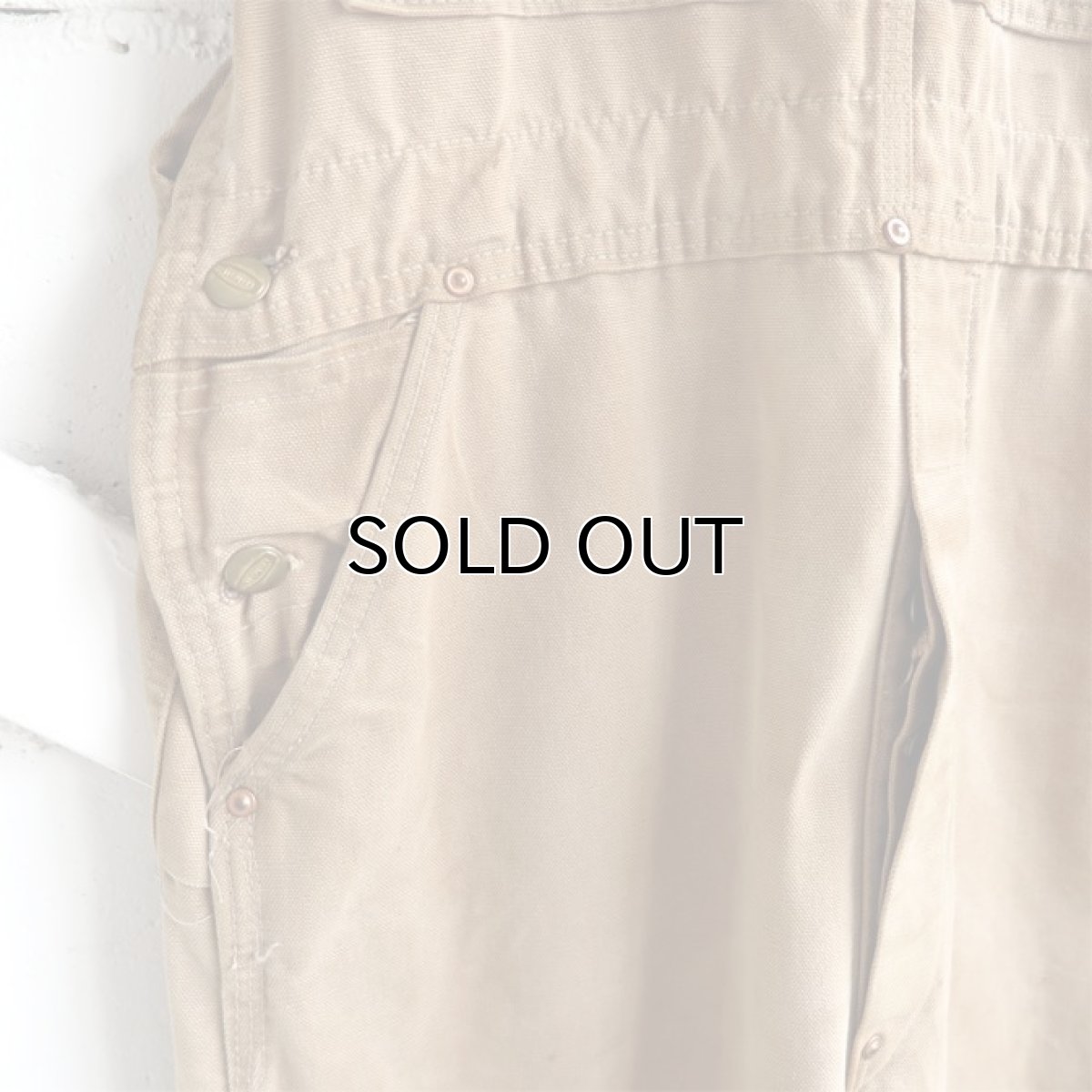 画像4: 1970's "Carhartt" Duck Canvas Double Knee Overall　FADE BROWN　size M-L (4)