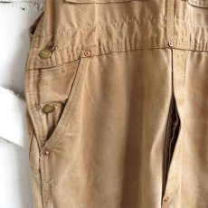 画像4: 1970's "Carhartt" Duck Canvas Double Knee Overall　FADE BROWN　size M-L (4)