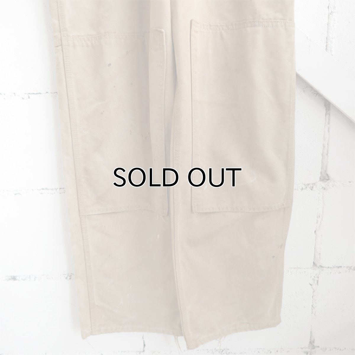 画像7: 1970's "Carhartt" Duck Canvas Double Knee Overall　FADE BROWN　size M-L (7)