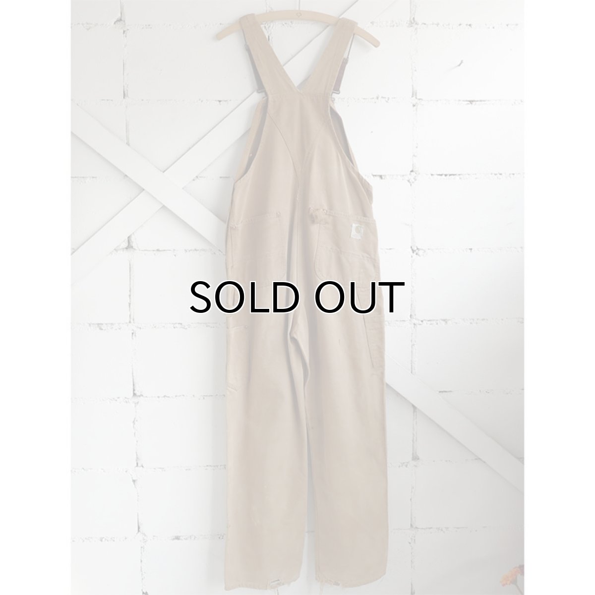 画像3: 1970's "Carhartt" Duck Canvas Double Knee Overall　FADE BROWN　size M-L (3)