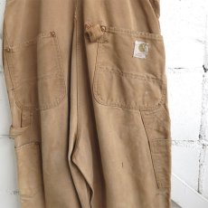 画像5: 1970's "Carhartt" Duck Canvas Double Knee Overall　FADE BROWN　size M-L (5)