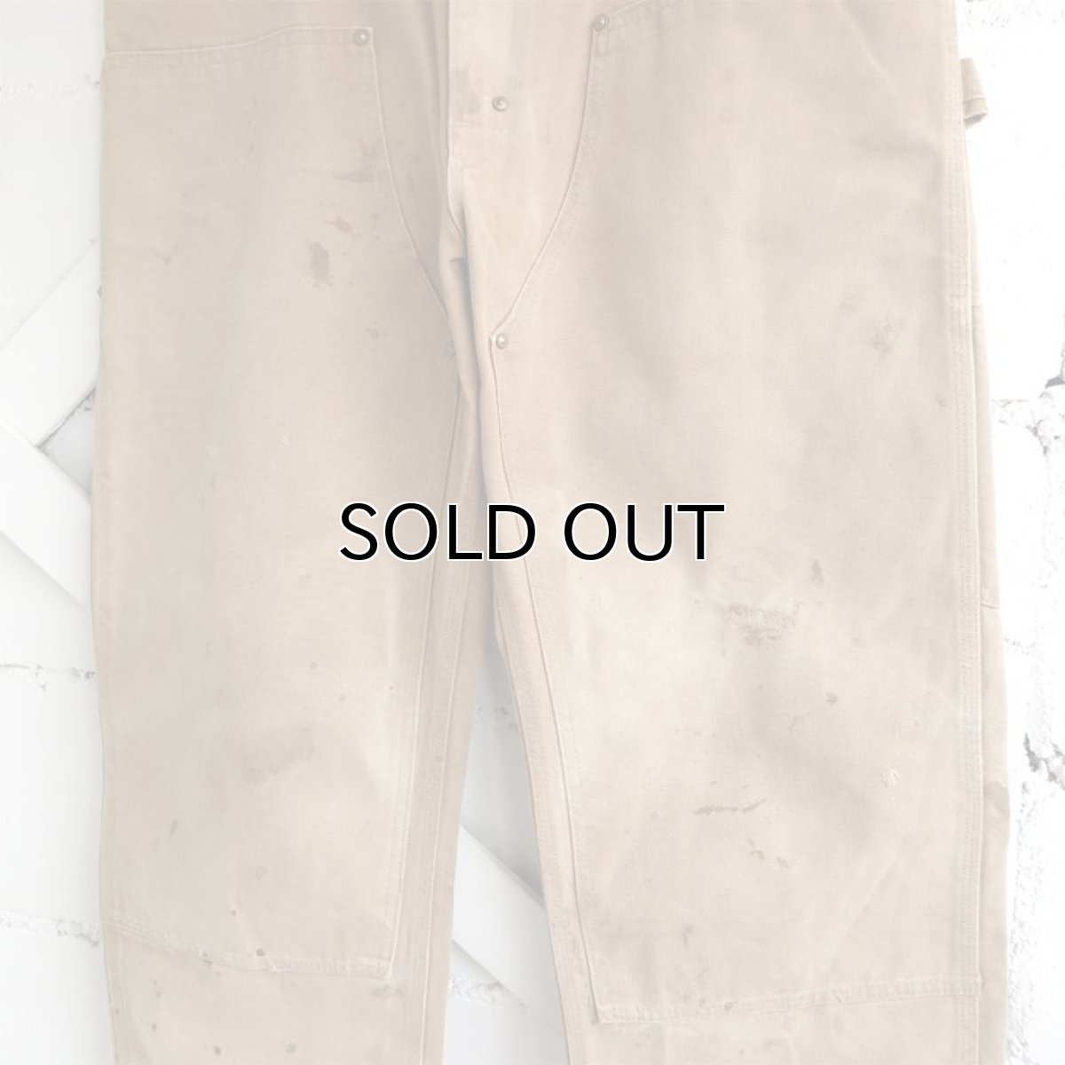 画像5: 1970's "Carhartt" Duck Canvas Double Knee Painter Pants FADE BRWON size W34INCH (5)