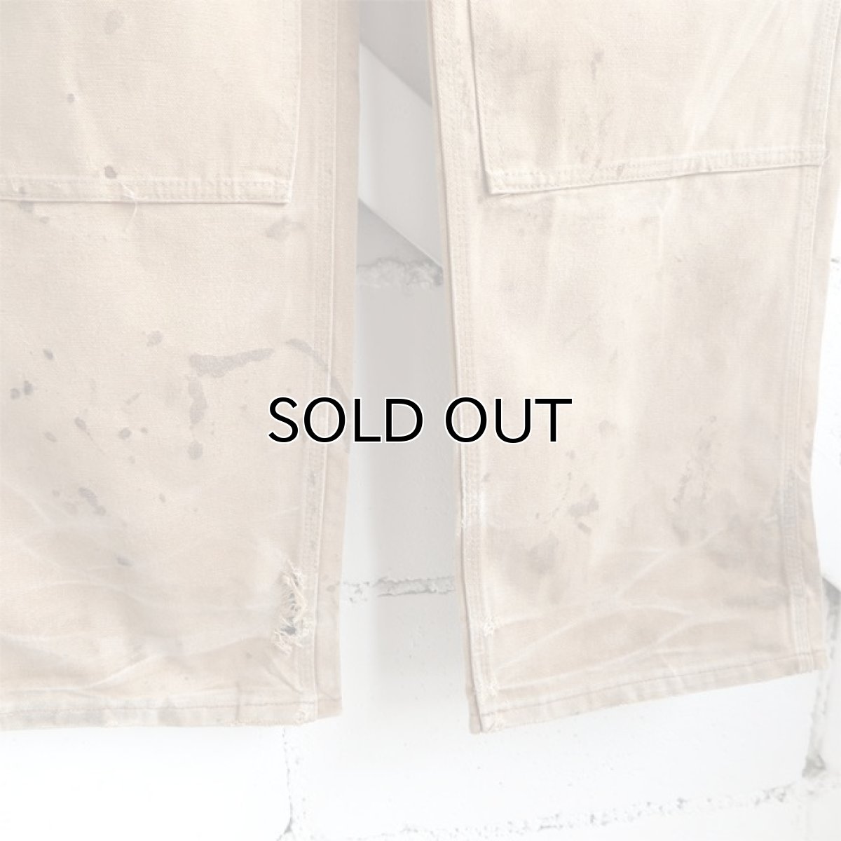 画像6: 1970's "Carhartt" Duck Canvas Double Knee Painter Pants FADE BRWON size W34INCH (6)