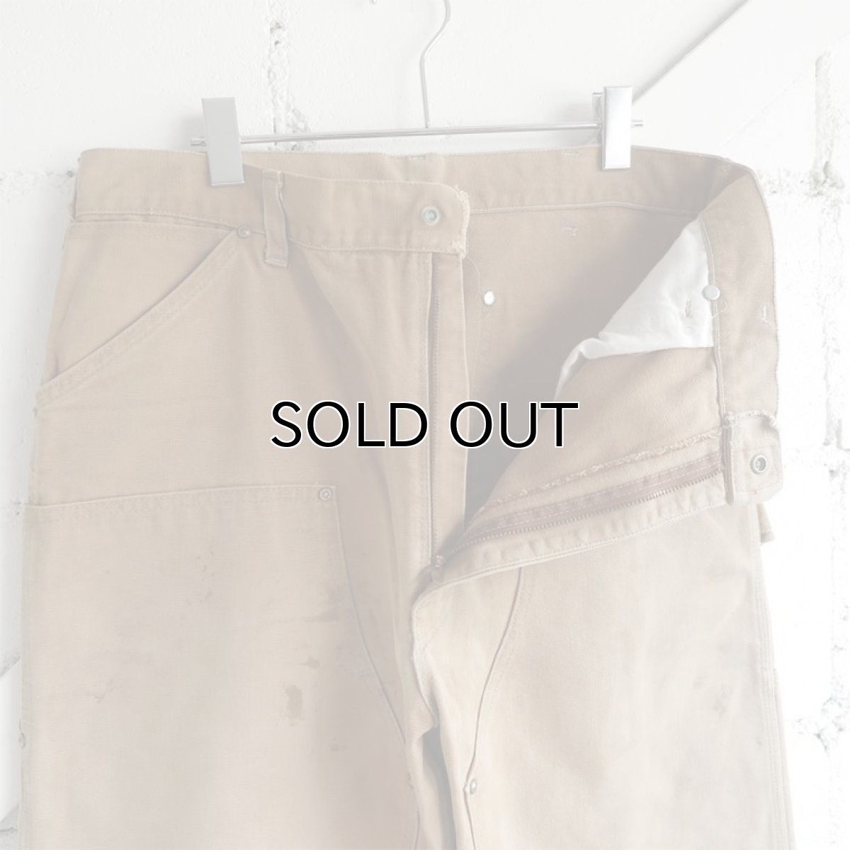 画像3: 1970's "Carhartt" Duck Canvas Double Knee Painter Pants FADE BRWON size W34INCH (3)