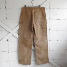 画像2: 1970's "Carhartt" Duck Canvas Double Knee Painter Pants　FADE BRWON　size W34INCH (2)