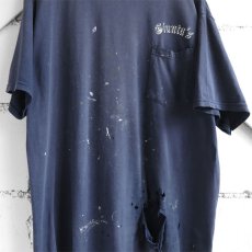 画像2: "Giunta's Fine Woodworking" Print T-Shirt　NAVY　size XL (2)