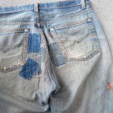 画像5: 1990' Levi's 501 Blue Denim 5-Pocket Pants -Patch Work Repair-　waist 34 inch (5)