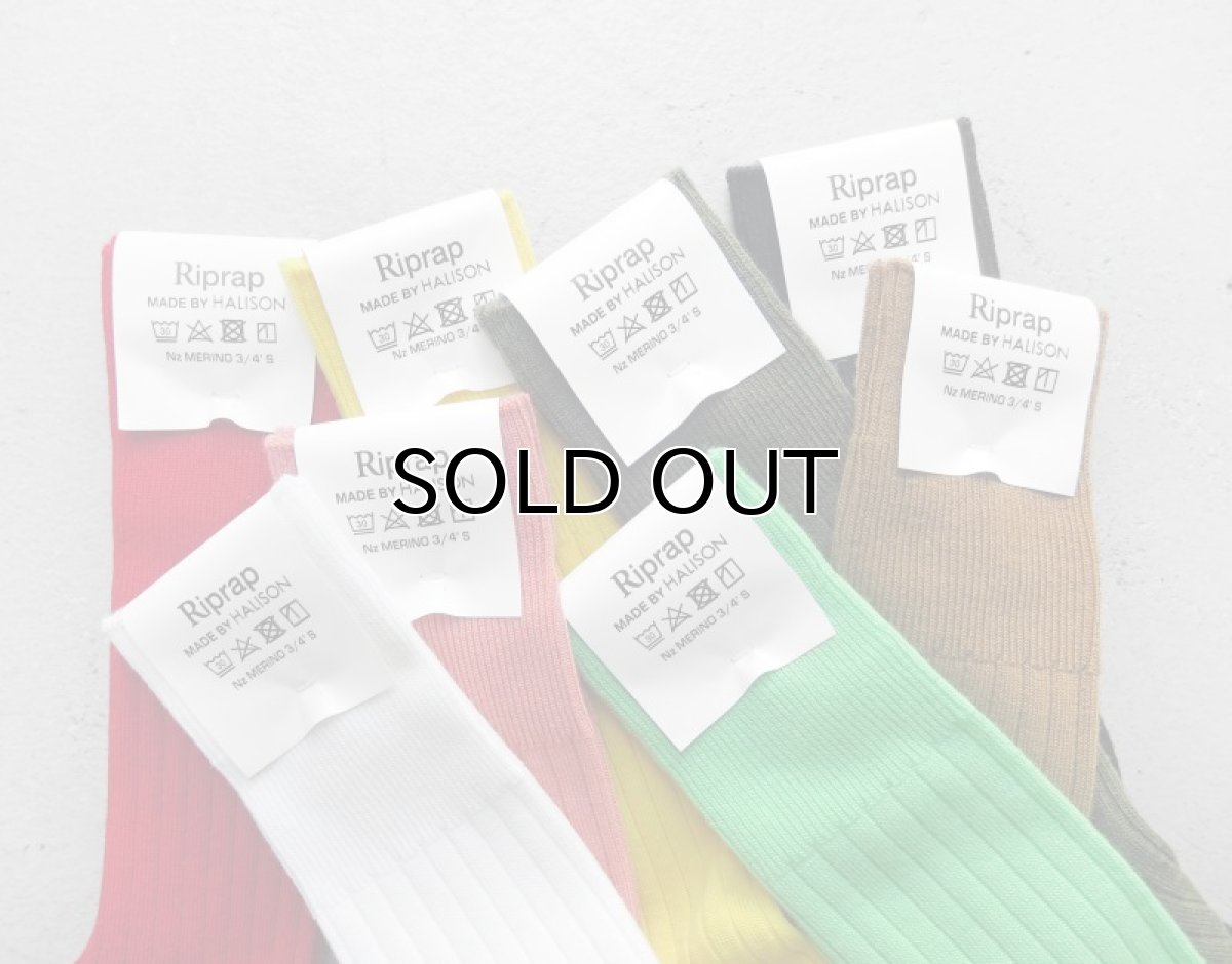 画像2: Riprap "NZ MERINO THREE QUARTER SOCKS" made by HALISON　size MEN'S FREE (2)