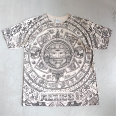 画像1: YAZBEK "MEXICO" All Over Print T-Shirt　NATULAL　size M-L (1)