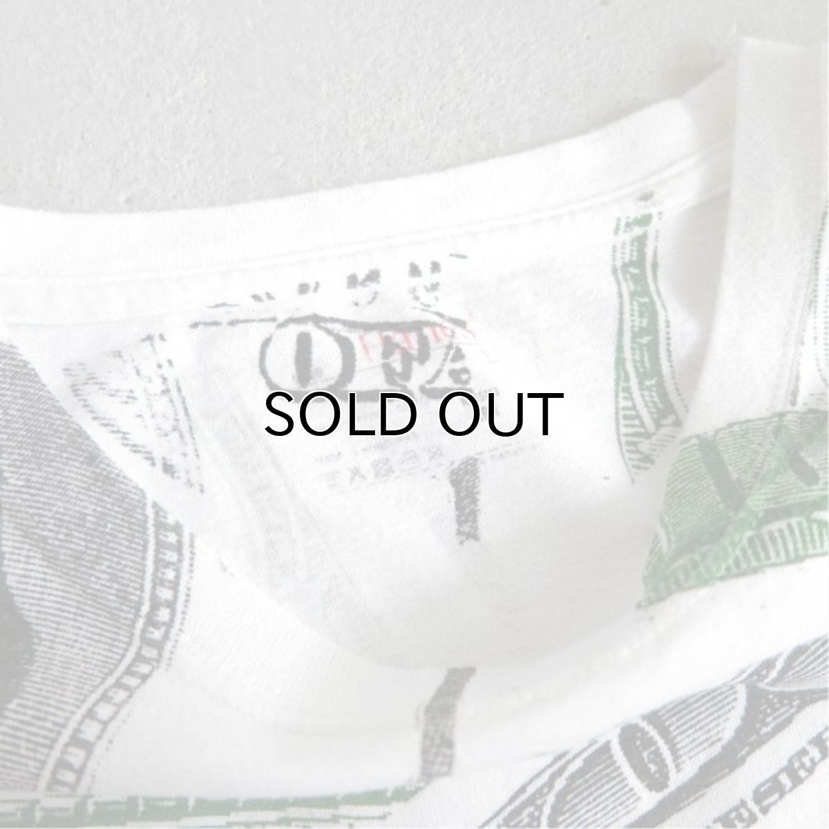 画像6: Hanes "100 DOLLARS" All Over Print T-Shirt　WHITE　size L (6)