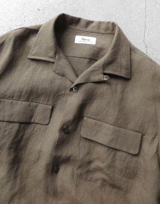 画像4: Riprap "OPEN COLLAR SHIRT" -LINEN/PAPER POPLIN-　color OLIVE (4)