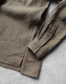 画像6: Riprap "OPEN COLLAR SHIRT" -LINEN/PAPER POPLIN-　color OLIVE (6)