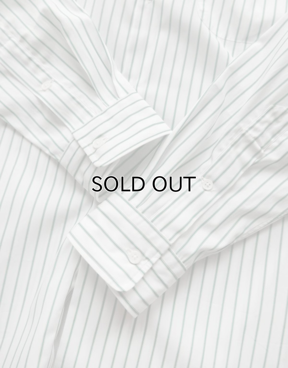 画像4: Riprap "REGULAR COLLAR SHIRT" -POPLIN STRIPE-　color WHITE/KELLY GREEN (4)