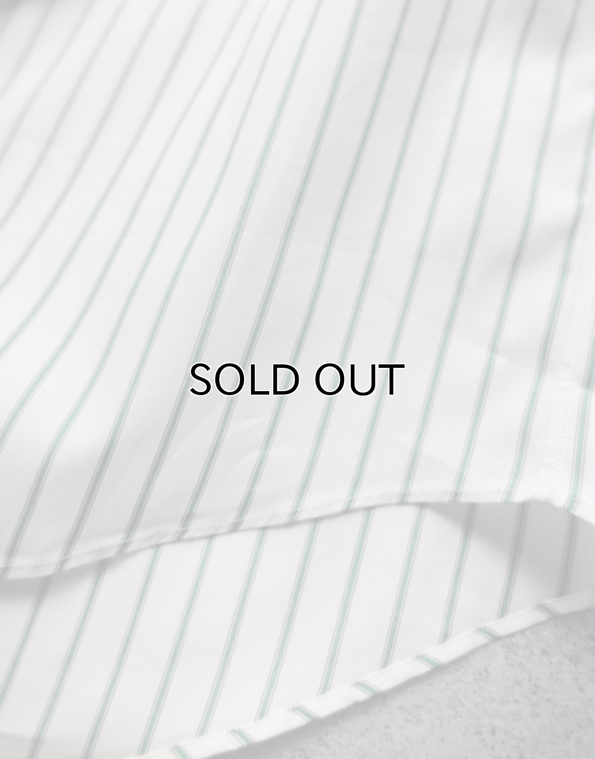 画像5: Riprap "REGULAR COLLAR SHIRT" -POPLIN STRIPE-　color WHITE/KELLY GREEN (5)