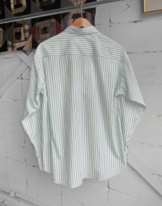 画像2: Riprap "REGULAR COLLAR SHIRT" -POPLIN STRIPE-　color WHITE/KELLY GREEN (2)