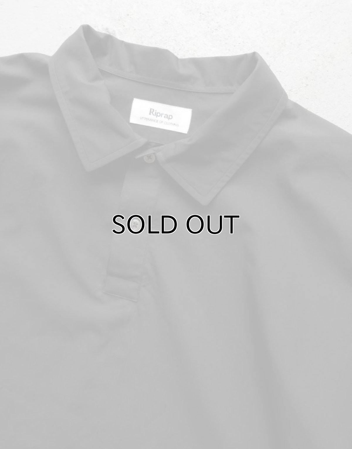 画像3: Riprap "POLO SHAPED SHIRT" -HIGH COUNT POPLIN-　color BLACK (3)