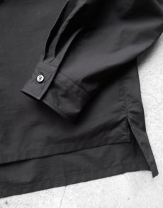 画像4: Riprap "POLO SHAPED SHIRT" -HIGH COUNT POPLIN-　color BLACK (4)