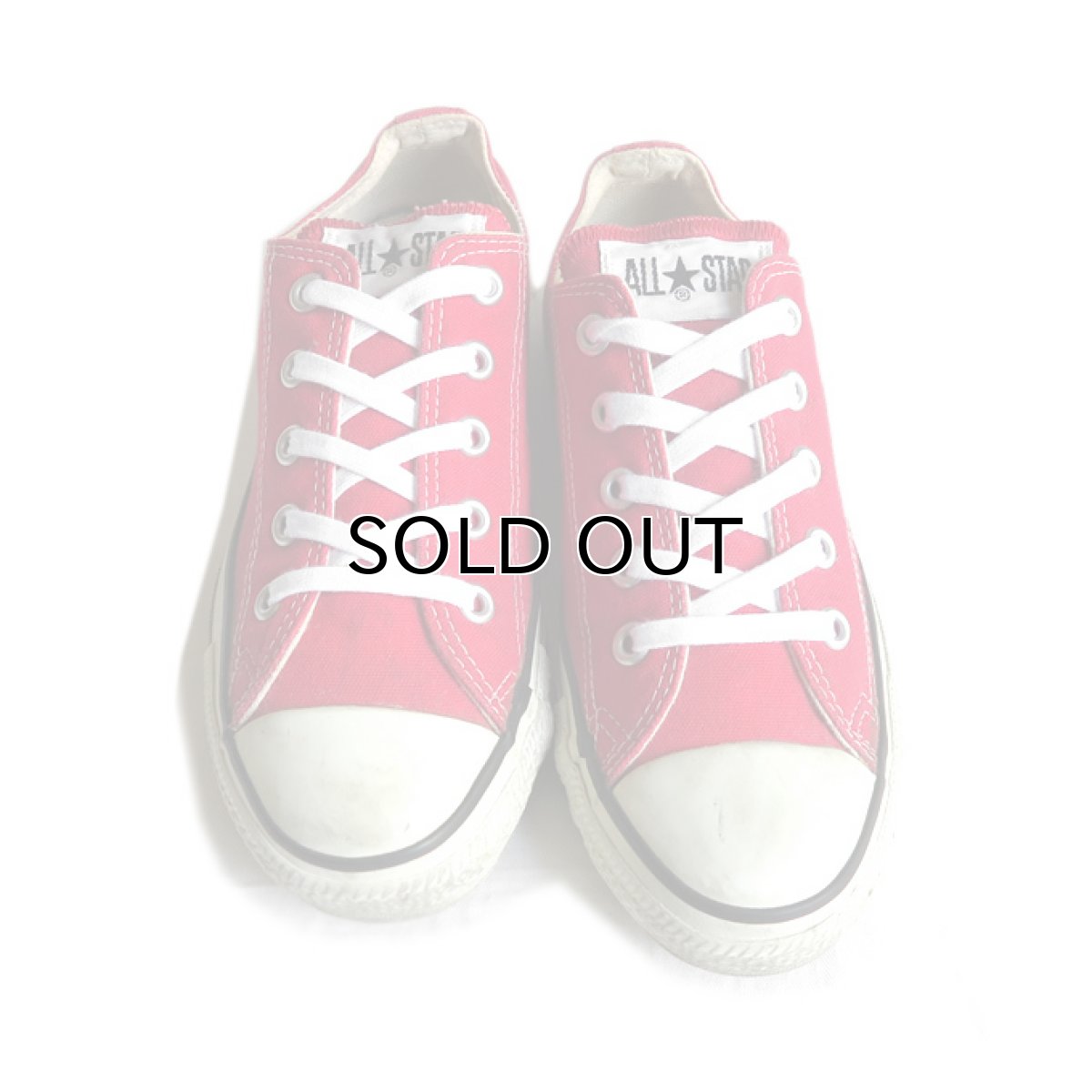 画像2: 1990's CONVERSE "ALL STAR" Canvas Sneaker -made in U.S.A.- RED size US 4 (2)