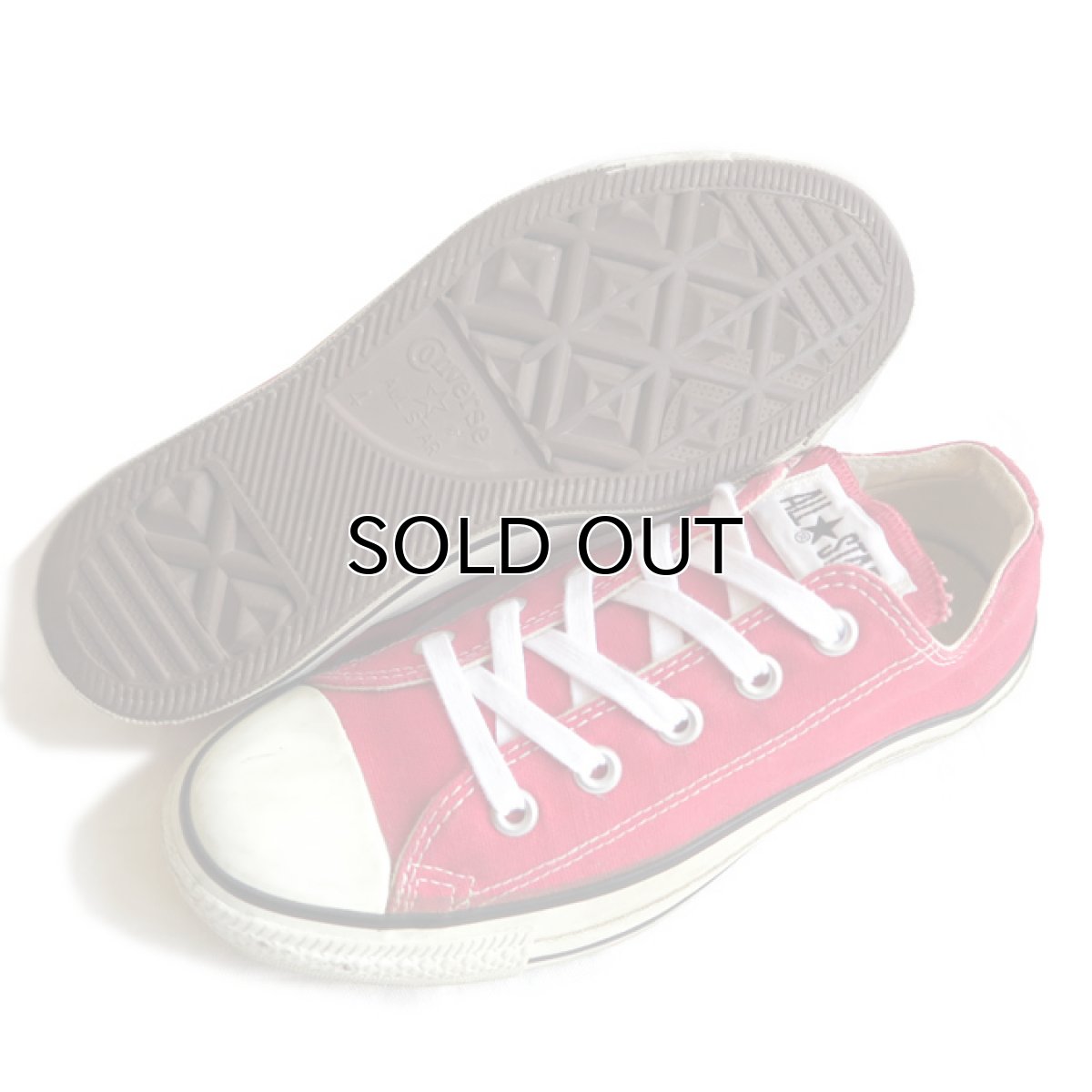 画像7: 1990's CONVERSE "ALL STAR" Canvas Sneaker -made in U.S.A.- RED size US 4 (7)