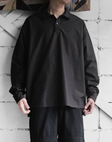 画像6: Riprap "POLO SHAPED SHIRT" -HIGH COUNT POPLIN-　color BLACK (6)