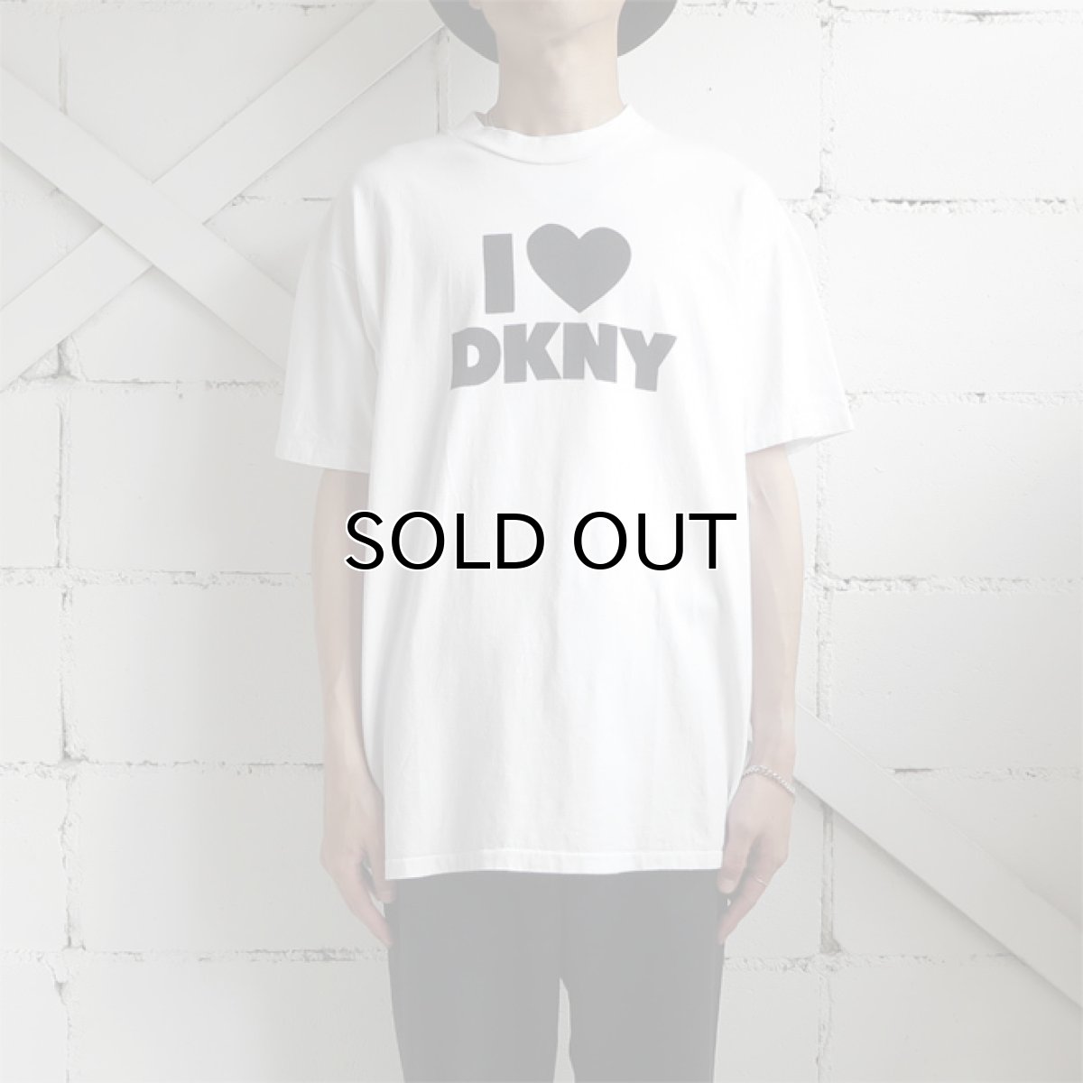 画像2: 1990's "DKNY JEANS" Print T-Shirt　WHITE/BLACK　size L (2)