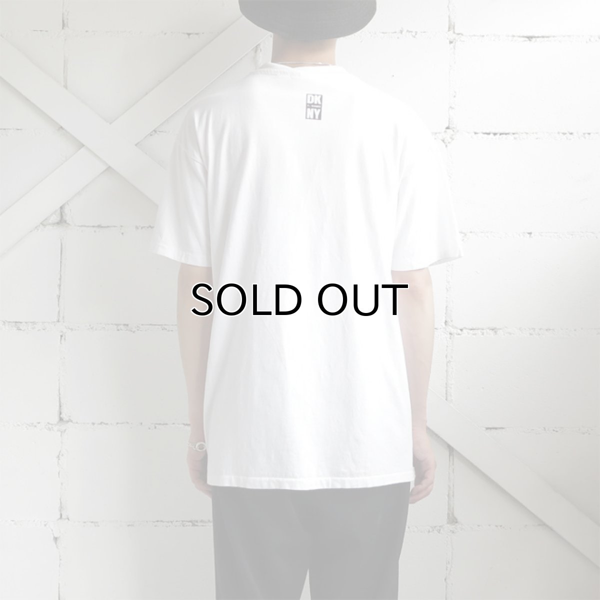 画像4: 1990's "DKNY JEANS" Print T-Shirt　WHITE/BLACK　size L (4)