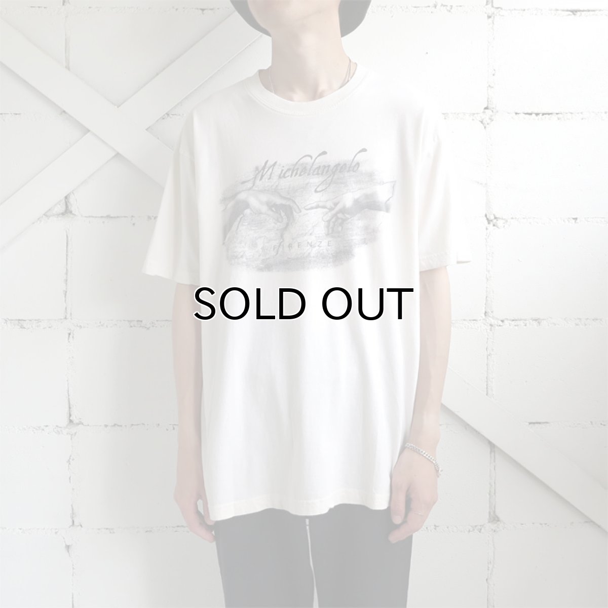 画像2: ZEUS "Michelangelo" Art Print T-Shirt NATULAL size L-XL (2)