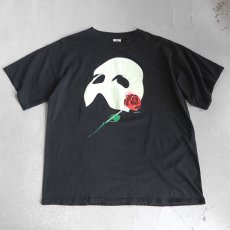 画像1: 1980's "The Phantom of the Opera" Print T-Shirt　BLACK　size XL (1)