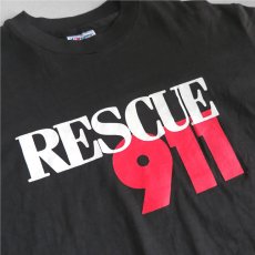 画像3: 1990's "RESCUE 911" Print T-Shirt　BLACK　size M (3)