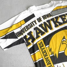 画像6: 1990's "IOWA HAWKEYES" All Over Print T-Shirt　WHITE　size XXL (6)