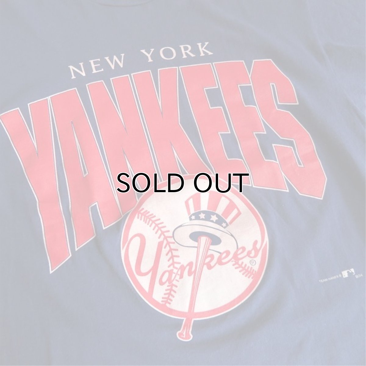 画像4: 1990's "NEW YORK YANKEES" Print T-Shirt　NAVY　size M-L (4)