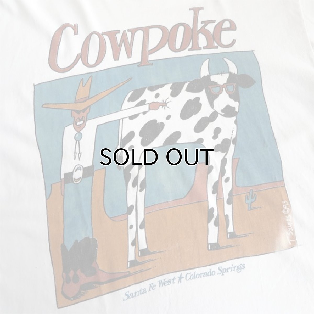 画像6: 1990's "Cowpoke" Print T-Shirt WHITE size M-L (6)