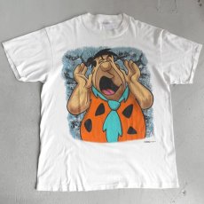 画像1: 1990's "The Flintstones" Print T-Shirt　WHITE　size L (1)