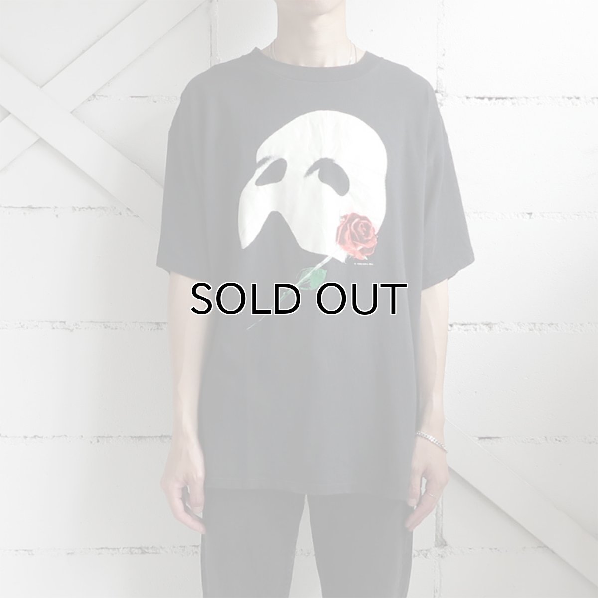 画像2: 1980's "The Phantom of the Opera" Print T-Shirt　BLACK　size XL (2)