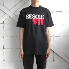 画像2: 1990's "RESCUE 911" Print T-Shirt　BLACK　size M (2)