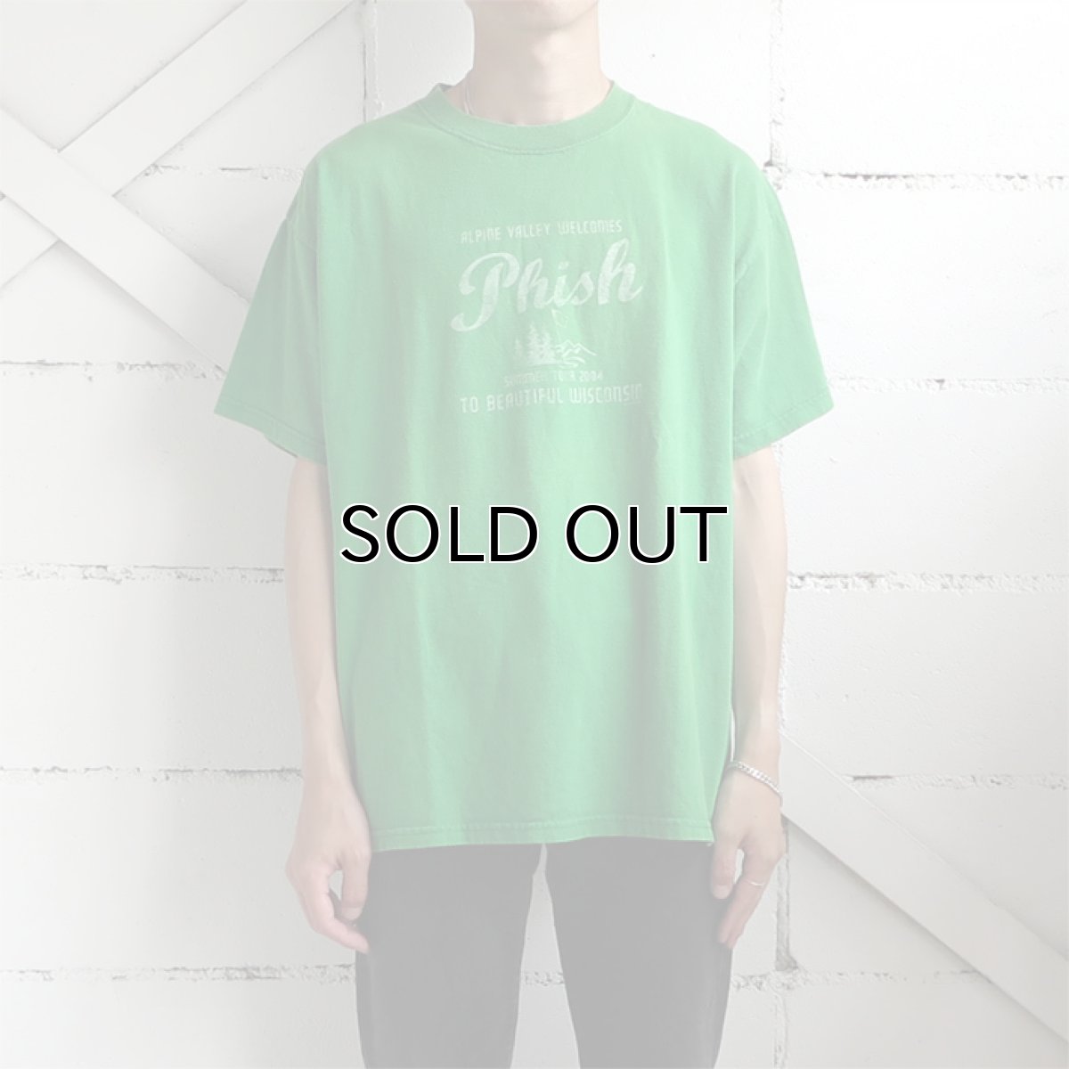 画像2: 2000's "PHISH" Tour Print T-Shirt　GREEN　size L (2)