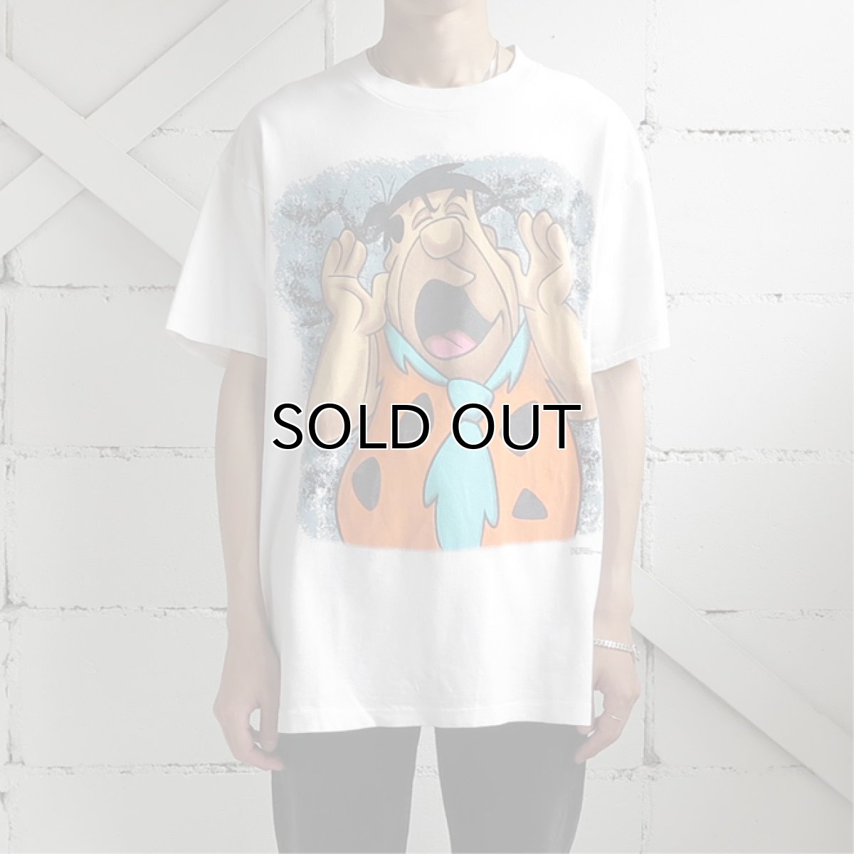 画像2: 1990's "The Flintstones" Print T-Shirt　WHITE　size L (2)