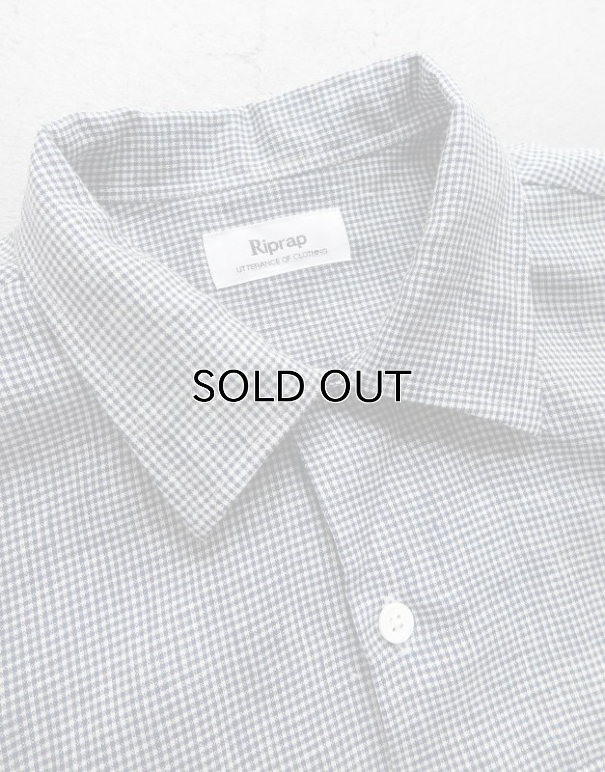 画像5: Riprap "OPEN COLLAR S/S SHIRT" -LINEN GINGHAM CHECK-　color WHITE/BLUE (5)