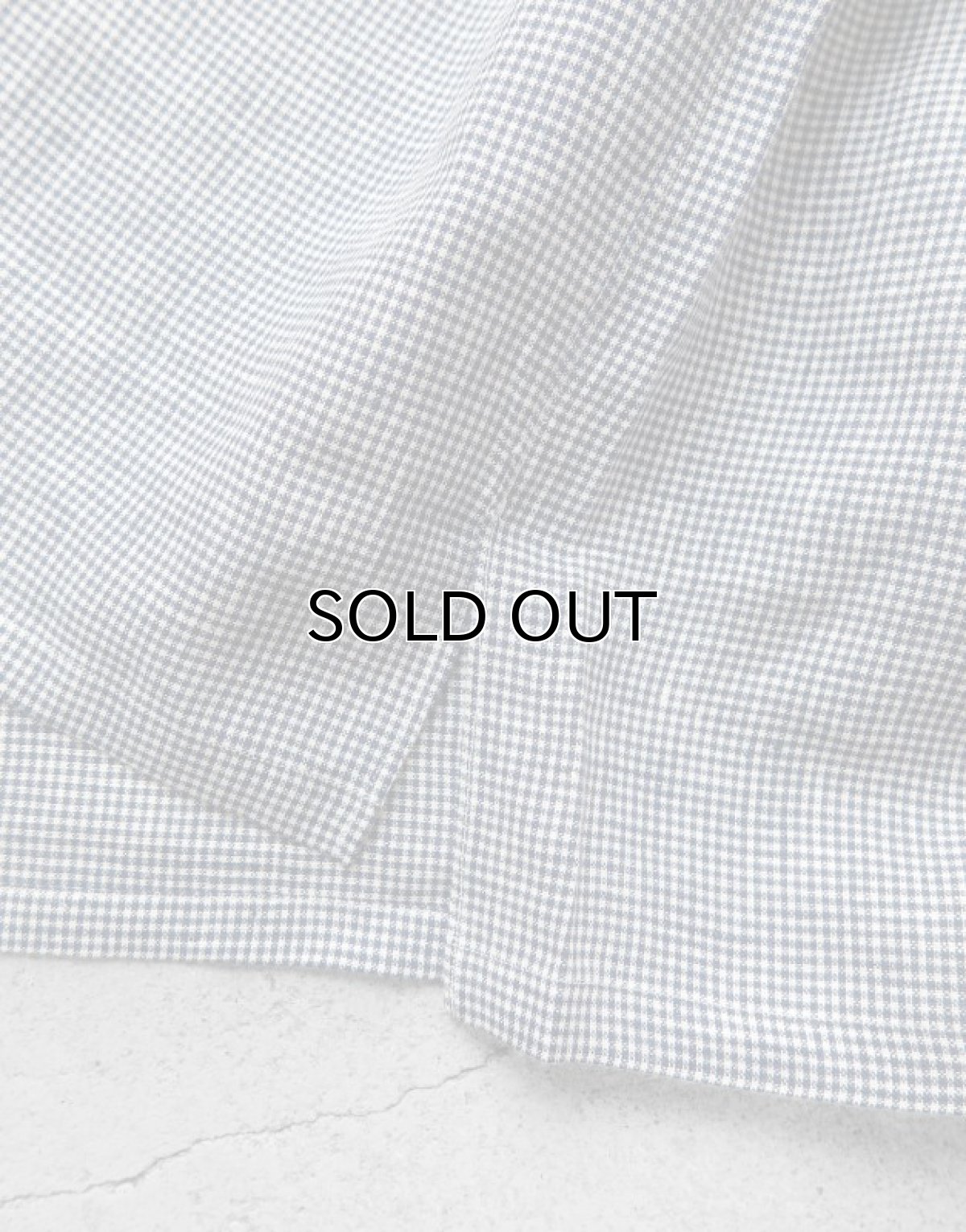 画像7: Riprap "OPEN COLLAR S/S SHIRT" -LINEN GINGHAM CHECK-　color WHITE/BLUE (7)